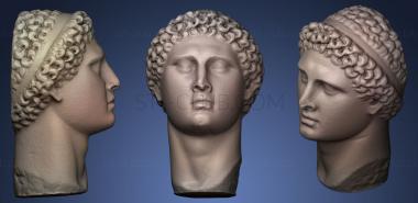 3D мадэль голова правителя эпохи Птолемеев (STL)