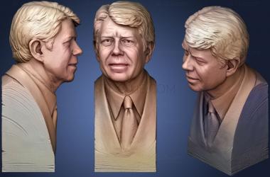 3D model Bronze Sculpture of President Jimmy Carter (STL)