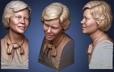 3D мадэль Бронзовая скульптура Розалинн Картер (STL)