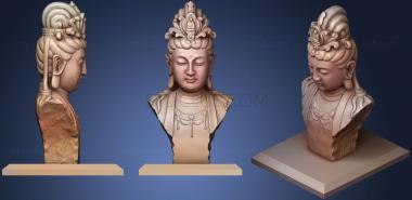 3D модель Фотоскан скульптуры Будды, вырезанной из дерева (STL)