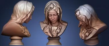 3D модель Бюст Марии (из Пьеты Микеланджело) (STL)