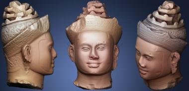 3D мадэль Голова с изображения Вишну в начале 9 века н.э. (STL)