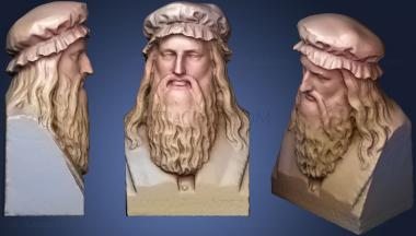 3D model Leonardo Da Vinci Bust (STL)