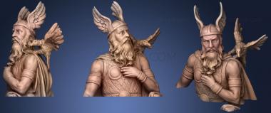 3D model Odin Sculpture (Top Part) (STL)