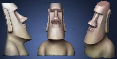 3D мадэль Оптимизированный режим вазы Moai Planter Vase (STL)