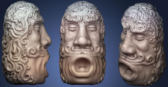 3D мадэль Голова для печати hi poly3 (STL)