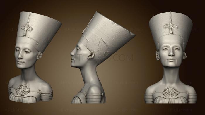 3D мадэль Бюст королевы Египта в Цветочном Горшке (STL)