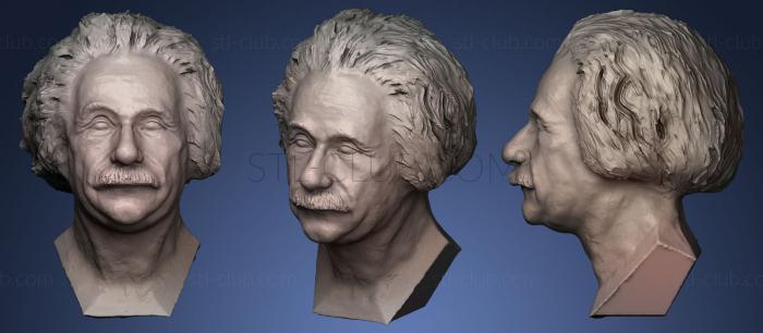 3D мадэль Альберт Эйнштейн посмертный слепок (STL)