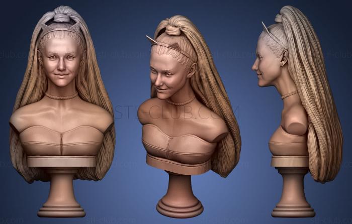 3D модель Ариана Гранде на круглом подиуме (STL)