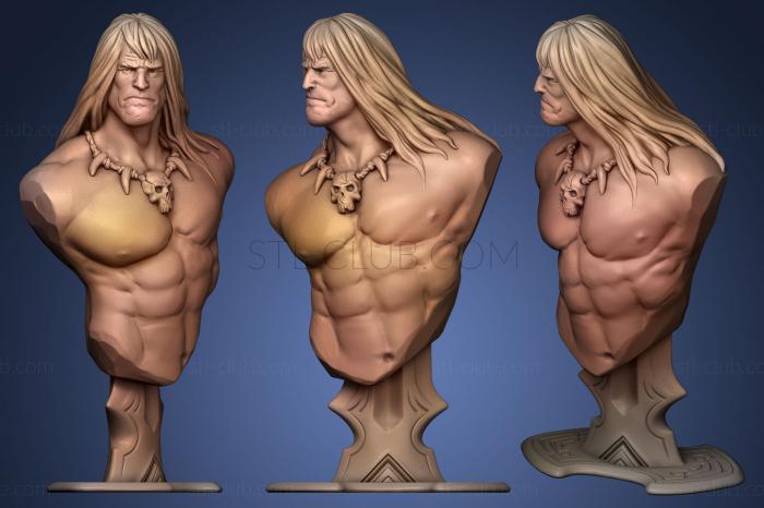 3D мадэль Конан-варвар с длинными волосами (STL)