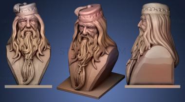 3D model Dumbledore long plinth (STL)