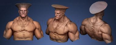3D model Guile from Streetfighter (STL)