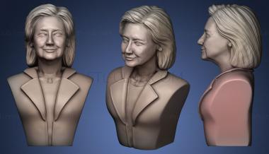 3D model Hillary Clinton long plinth (STL)