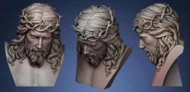 3D model Jesus head with plinth (STL)