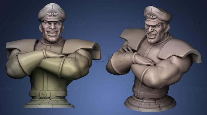 3D мадэль М Бизон из Street Fighter (STL)