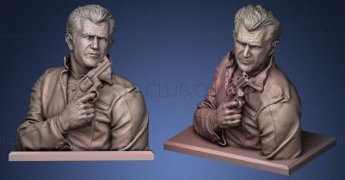 3D model Mel Gibson with a gun (STL)