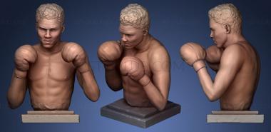 3D model Muhammad Ali posing sterdown (STL)