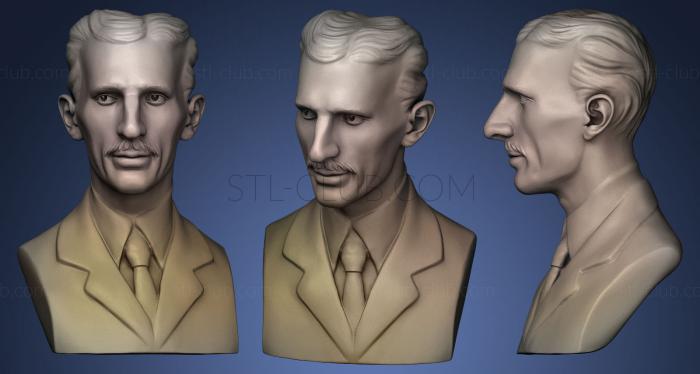 3D model Nikola Tesla eyes to the side (STL)