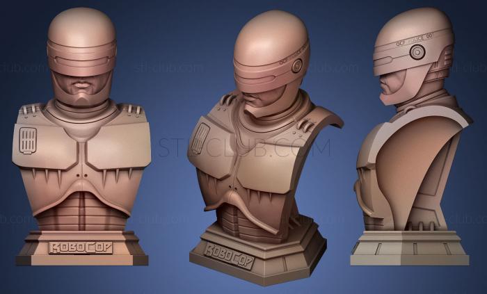 3D model Robocop with scuare podium (STL)