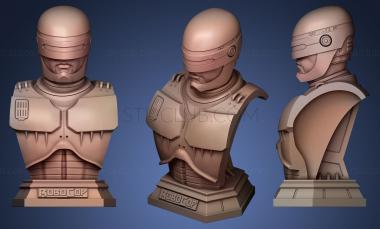 3D model Robocop with scuare podium (STL)