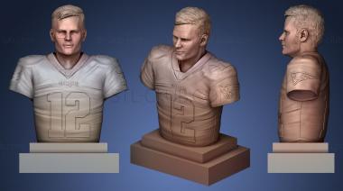 3D model Tom Brady on big plinth (STL)