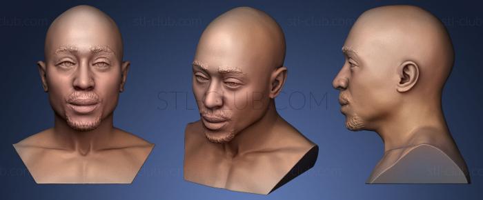 Tupac Shakur sculpture head