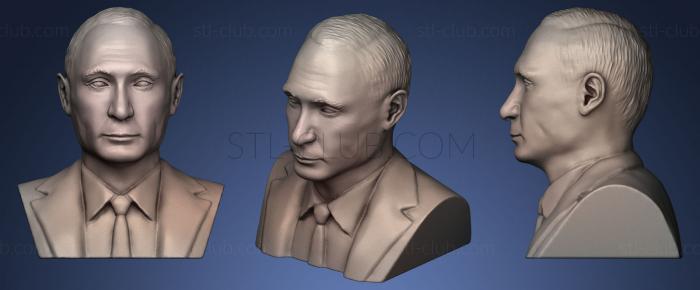 3D model Vladimir Putin sculpture (STL)