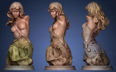 3D model Wonder Woman with round plinth (STL)
