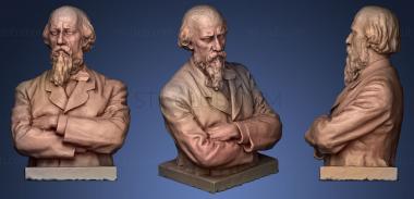 3D model Nekrasov Nikolay Alekseevich 1821 1878 (STL)