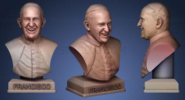 3D мадэль 3D-портрет Папы Франциска (STL)