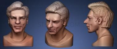 3D модель Бюст Шарух Хана с лицом (STL)