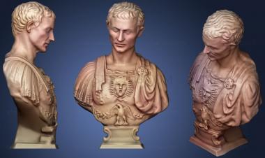 3D model Caesar Bust Solidified (STL)