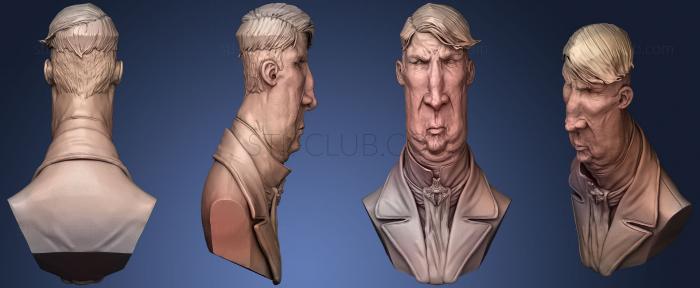3D model Dishonored inspired Lord Pendleton (STL)