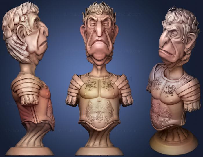 3D model Julius Caesar Bust Chess Piece (STL)