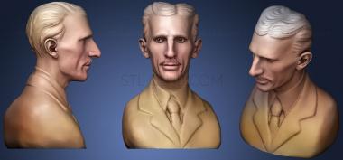 3D model Nikola Tesla Full Bust (STL)