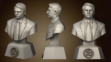 3D model BOLSONARO on podium bust (STL)