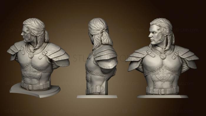 3D model Geralt of Rivia The Witcher from Netflix Season 2 (STL)