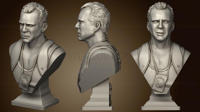 3D model John Mc Clane Bust (STL)