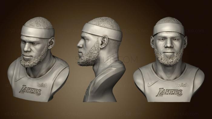 Lebron James Bust in Lakers jersey Ready