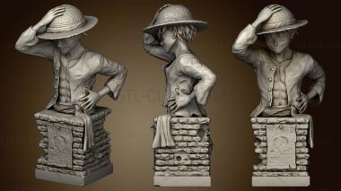 3D model Luffy bust 2 (STL)