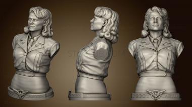 3D model Peggy Carter Bust Capitan America (STL)