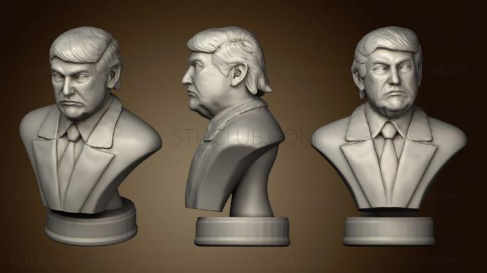 3D model Trump solid fix bust (STL)