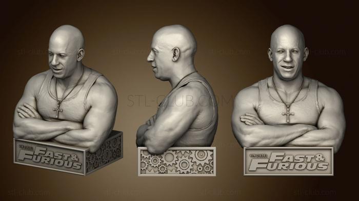 3D мадэль Бюст Вин Дизеля 12 (STL)