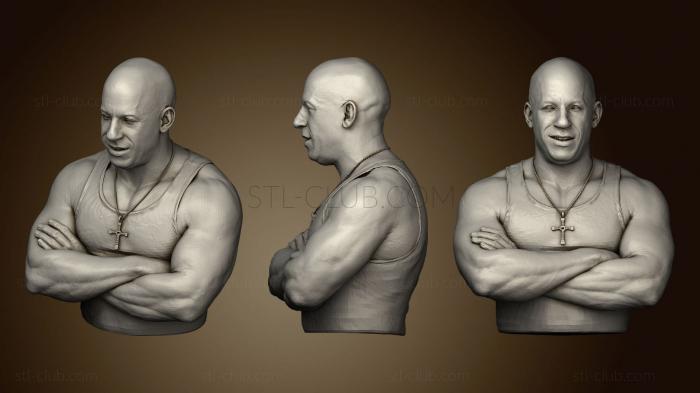 3D model Vin Diesel bust 22 (STL)