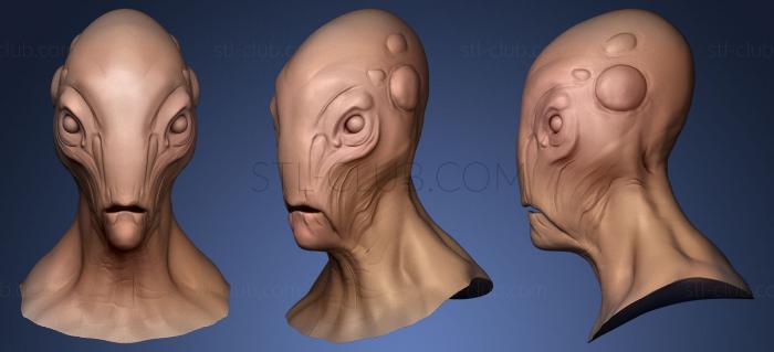 3D model Creature alien Head (STL)