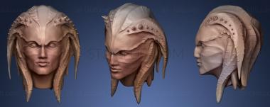 3D model Creature Head with hair (STL)