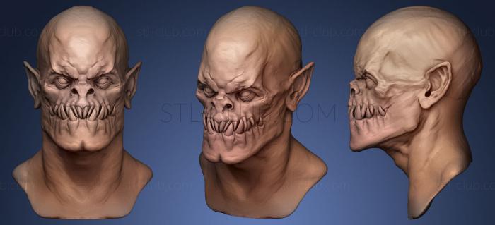 3D мадэль Голова демона с клыками (STL)
