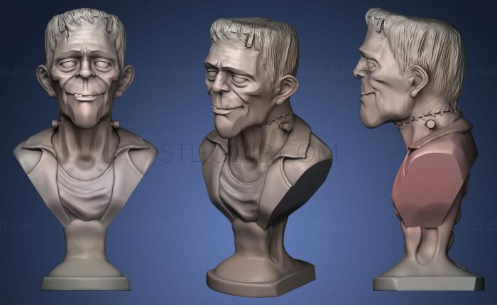 3D model Frankenstein with podium (STL)