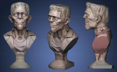 3D model Frankenstein with podium (STL)