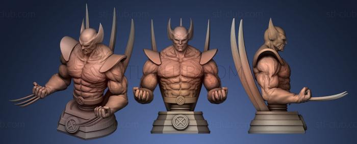 3D model Wolverine with swords and knives (STL)